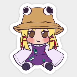 I draw suwako moriya fumo plush / touhou memes Sticker